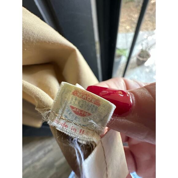 Vintage Calvin Klein 70s Women's Beige Tie Waist Trench Coat Size 4 union made - Picture 6 of 7